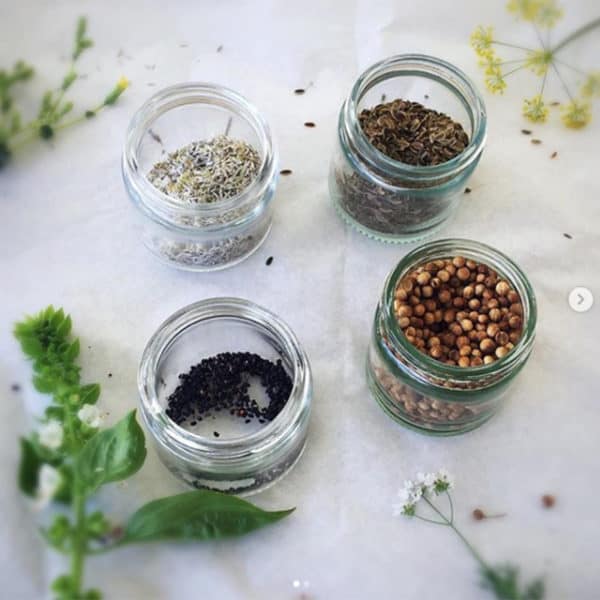 Gifts of seeds in glass jars